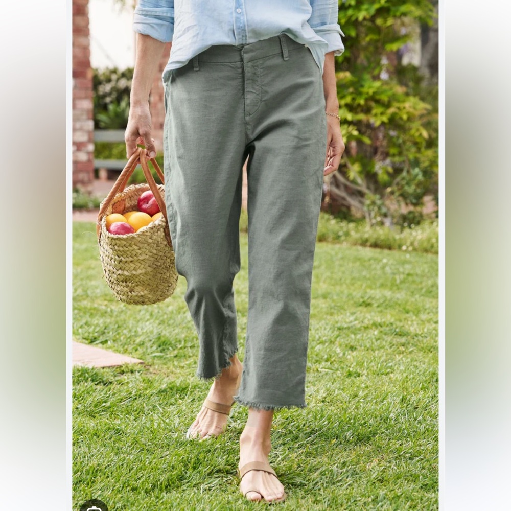 Frank & Eileen Green Ankle-Length Cropped Pants